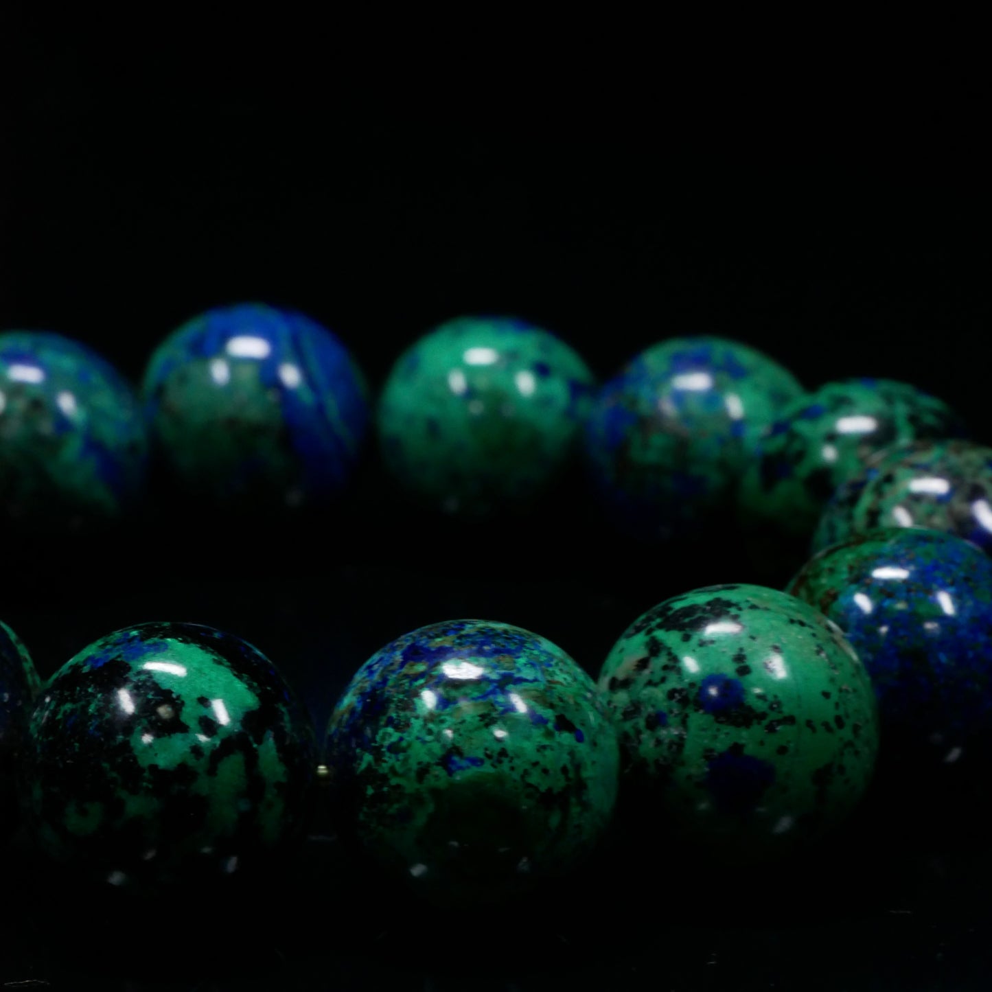 Azurite Round-Bead Bracelet