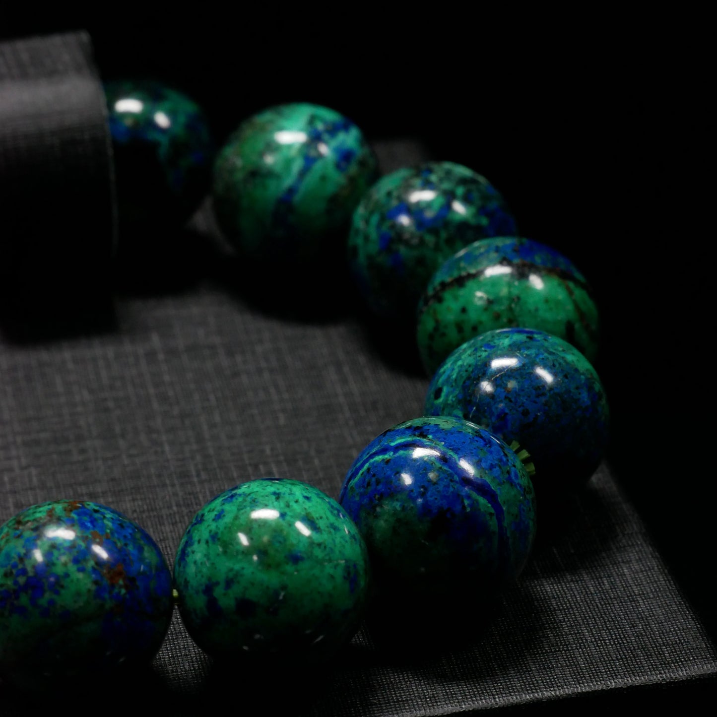 Azurite Round-Bead Bracelet