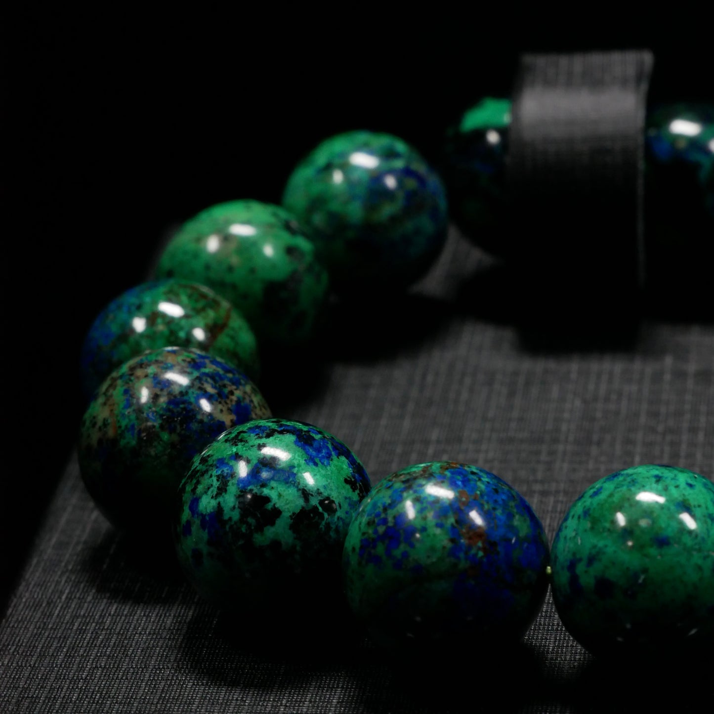 Azurite Round-Bead Bracelet