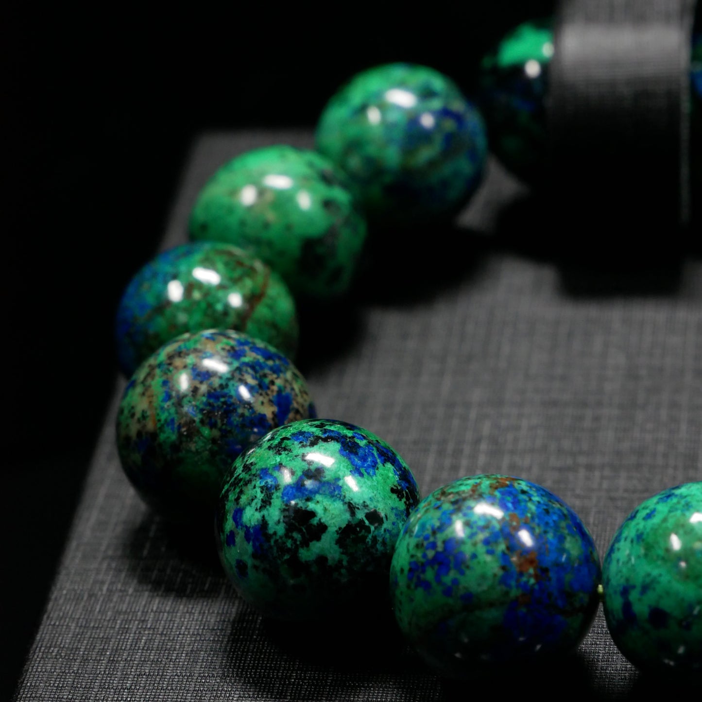Azurite Round-Bead Bracelet