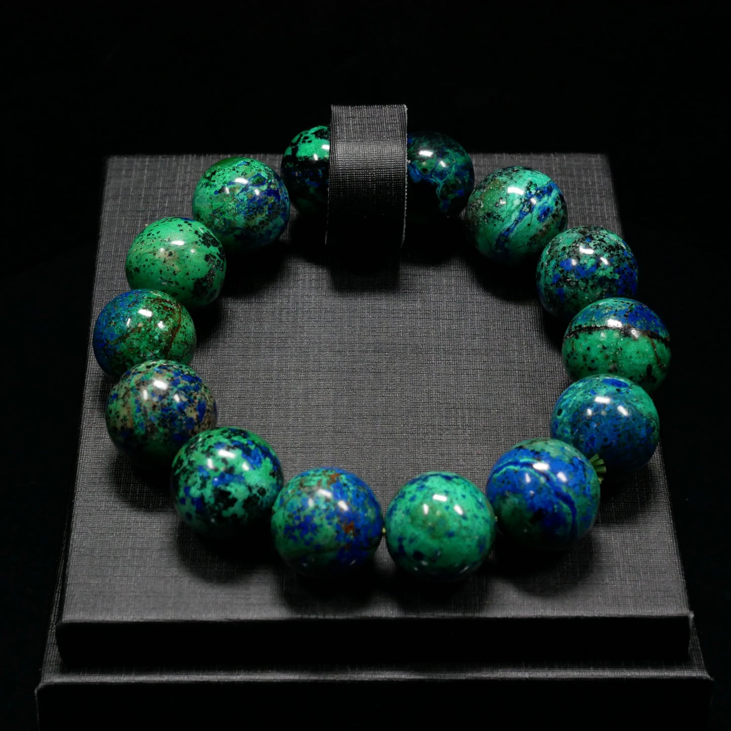 Azurite Round-Bead Bracelet