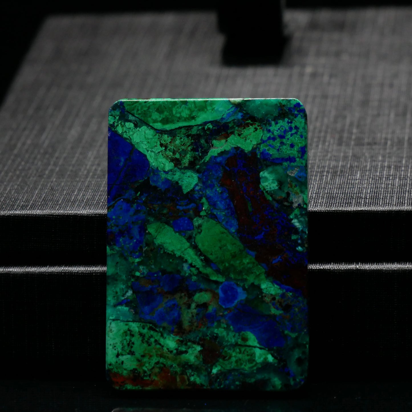 Azurite Square Tablet Pendant