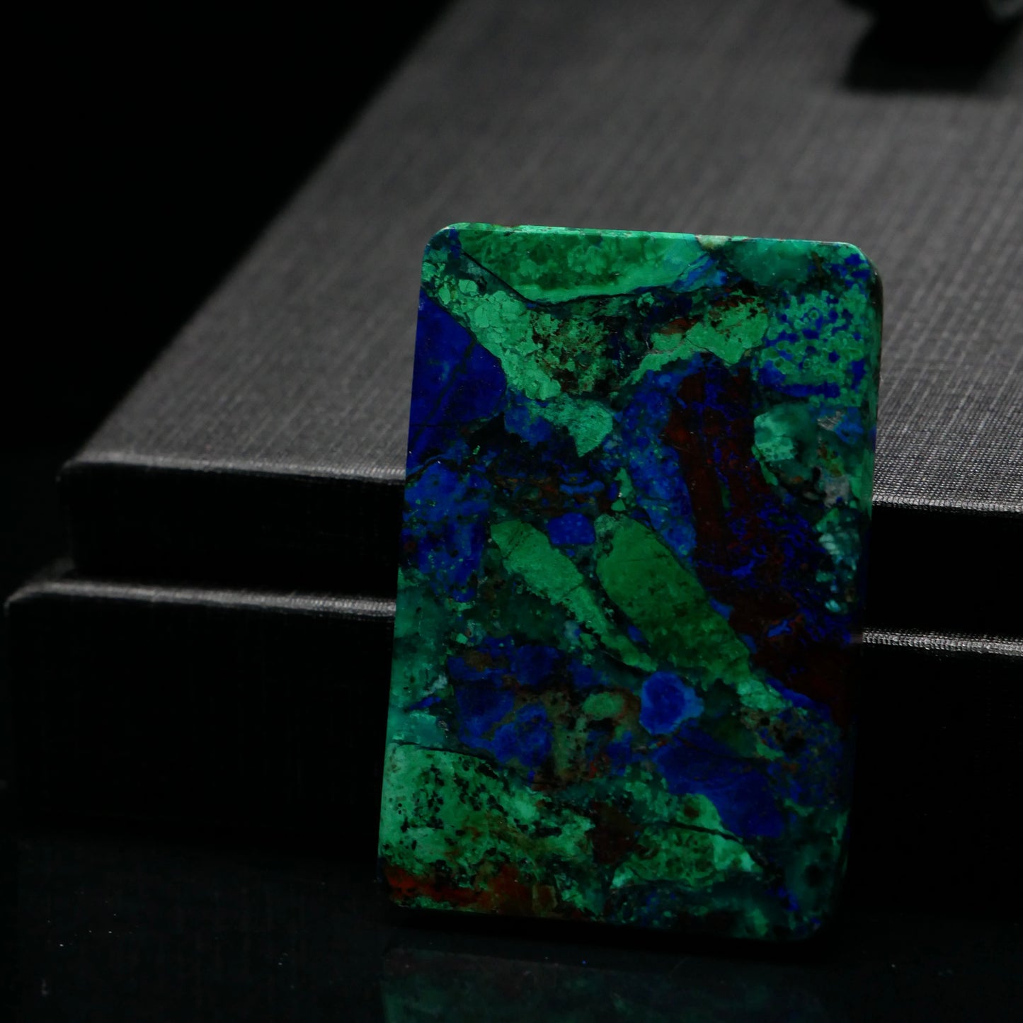 Azurite Square Tablet Pendant