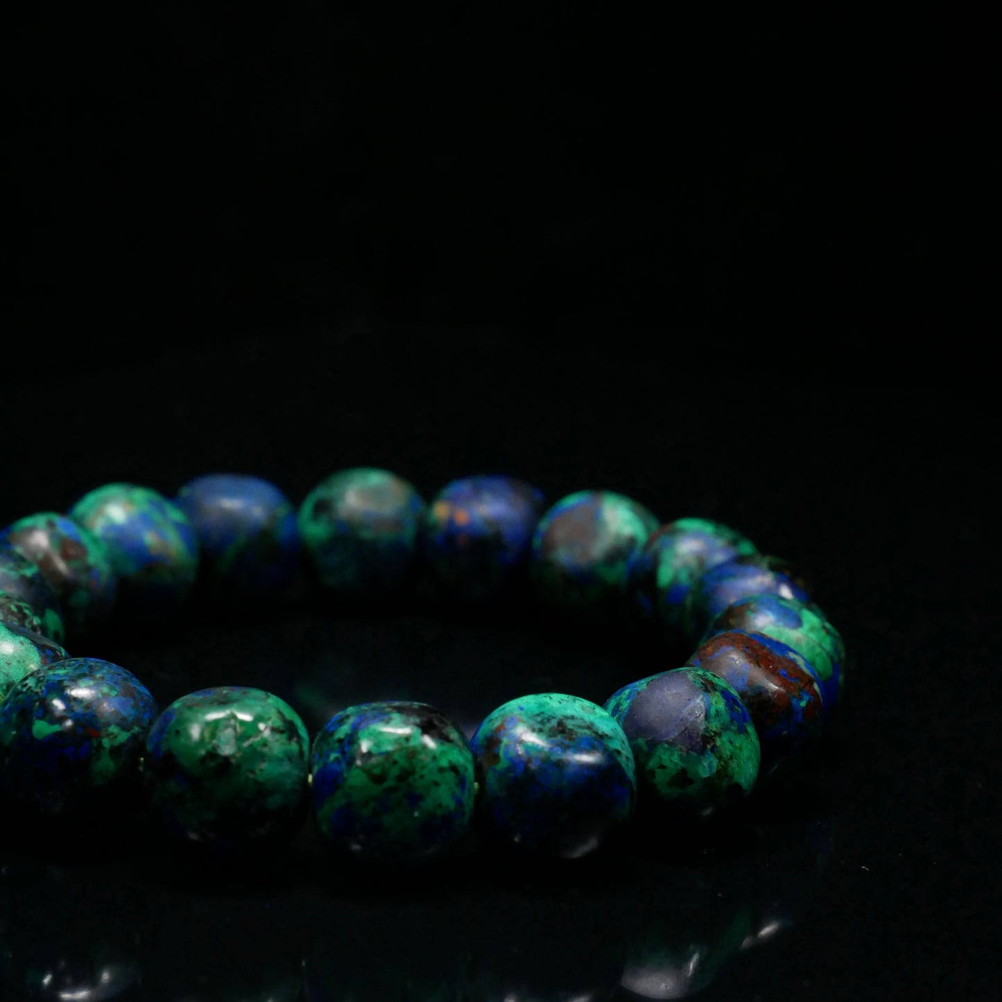 Classic-Cut Azurite Bead Strand