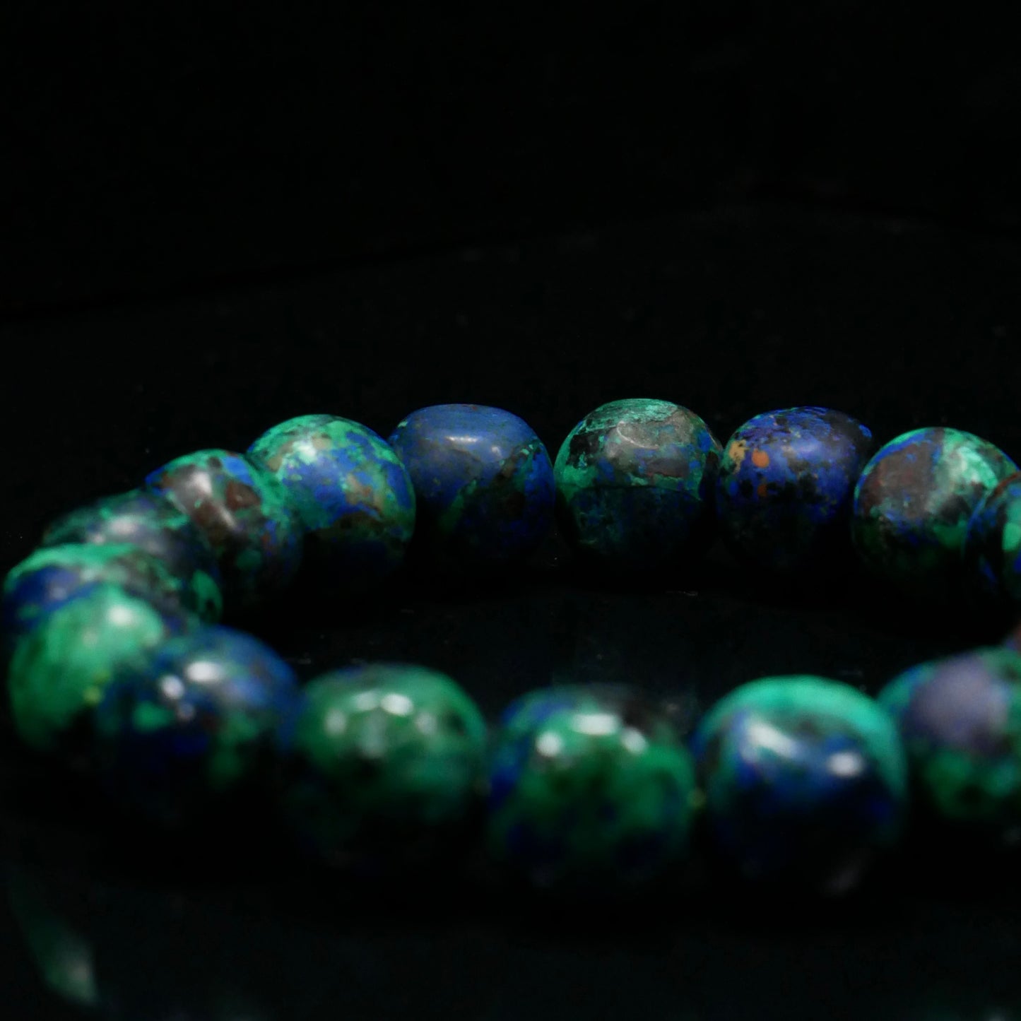 Classic-Cut Azurite Bead Strand