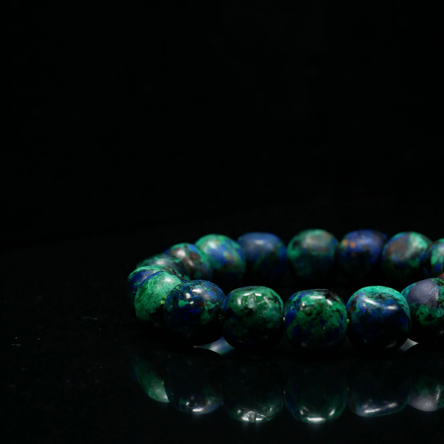 Classic-Cut Azurite Bead Strand