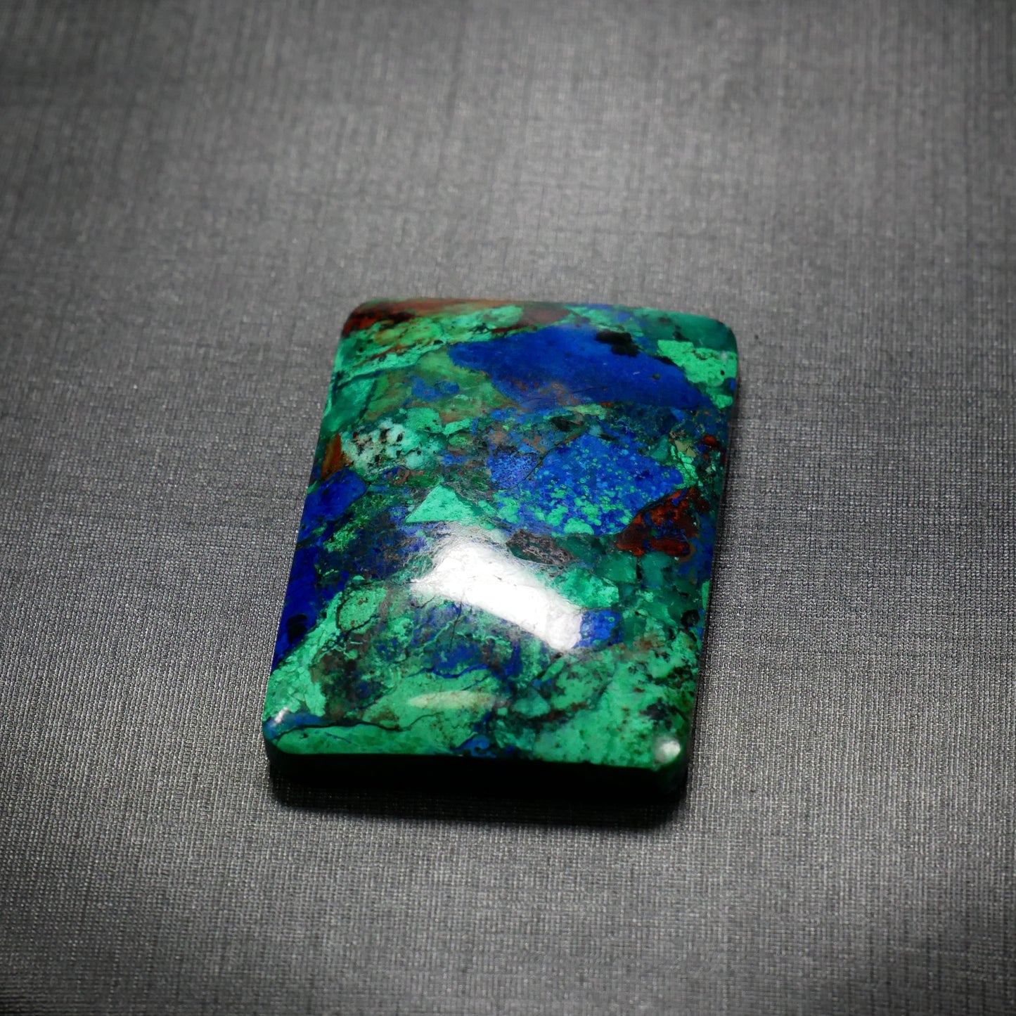 Azurite Square Tablet Pendant