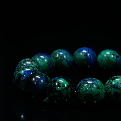 Azurite Round-Bead Bracelet